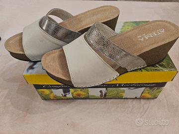 Scarpe donna estive,  vera pelle , taglia 37