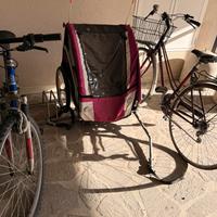 Rimorchio bici per 2 bambini (carrellino)