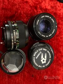 Obiettivi canon FD 24mm piu 50mm 1:1.4