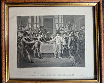 Stampa inglese da acquaforte dell'800