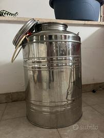 Bidone olio acciaio inox 50 litri