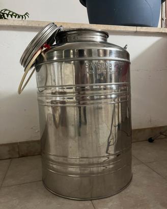 Bidone olio acciaio inox 50 litri