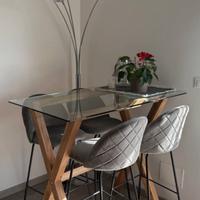 Tavolo alto in vetro e sedie - Prezzo trattabile 