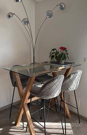 Tavolo alto in vetro e sedie - Prezzo trattabile 