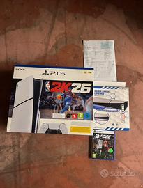 PS5 Slim disk 1 TB + giochi + accessori
