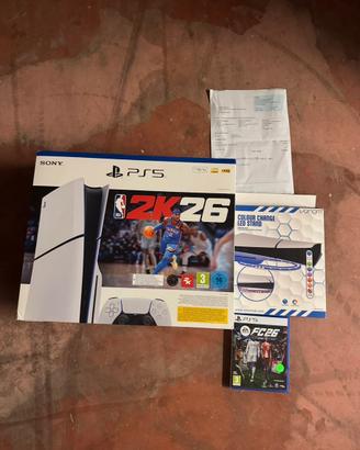 PS5 Slim disk 1 TB + giochi + accessori