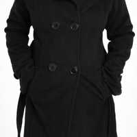 Cappotto nero da DONNA in lana Made in Italy
