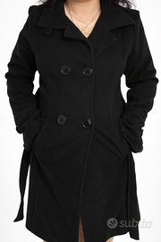 Cappotto nero da DONNA in lana Made in Italy