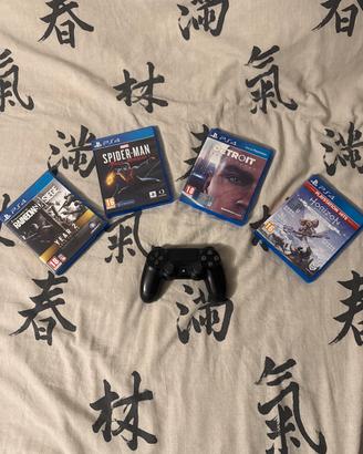 Play station 4+ 3 controller + 4 giochi
