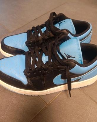 Jordan 1 low black university Blue 