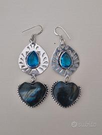 orecchini cuore argento 925