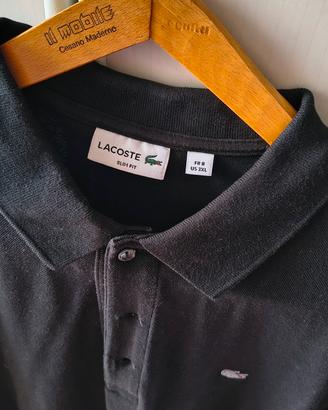 polo nera Lacoste 