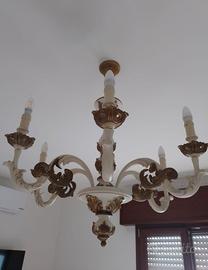 Lampadario colore panna