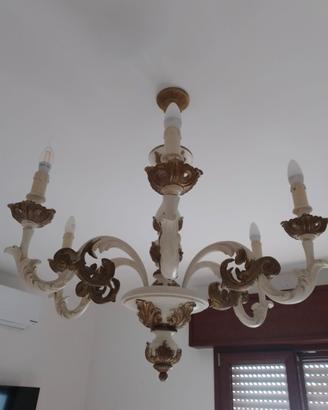 Lampadario colore panna