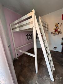 Struttura letto a soppalco bianco ikea