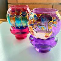 Vasetti vetro Murano oro
