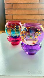 Vasetti vetro Murano oro