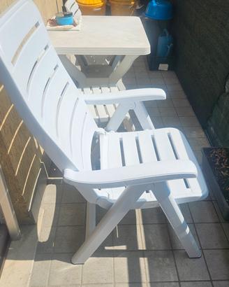 poltrona da balcone in plastica 