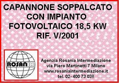 CAPANNONE CON IMPIANTO FOTOVOLTAICO (RIF.  V/2001)