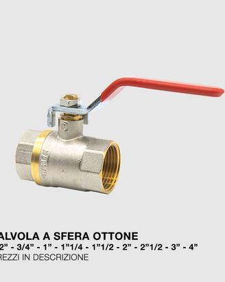 Valvola a Sfera Ottone Acqua FF