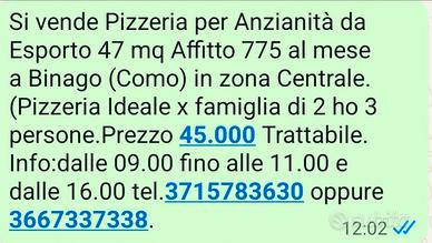 Pizzeria in zone centrale