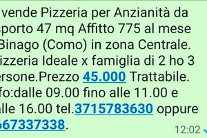 Pizzeria in zone centrale