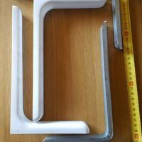 Staffe per mensole 2 pz acciaio e copertura