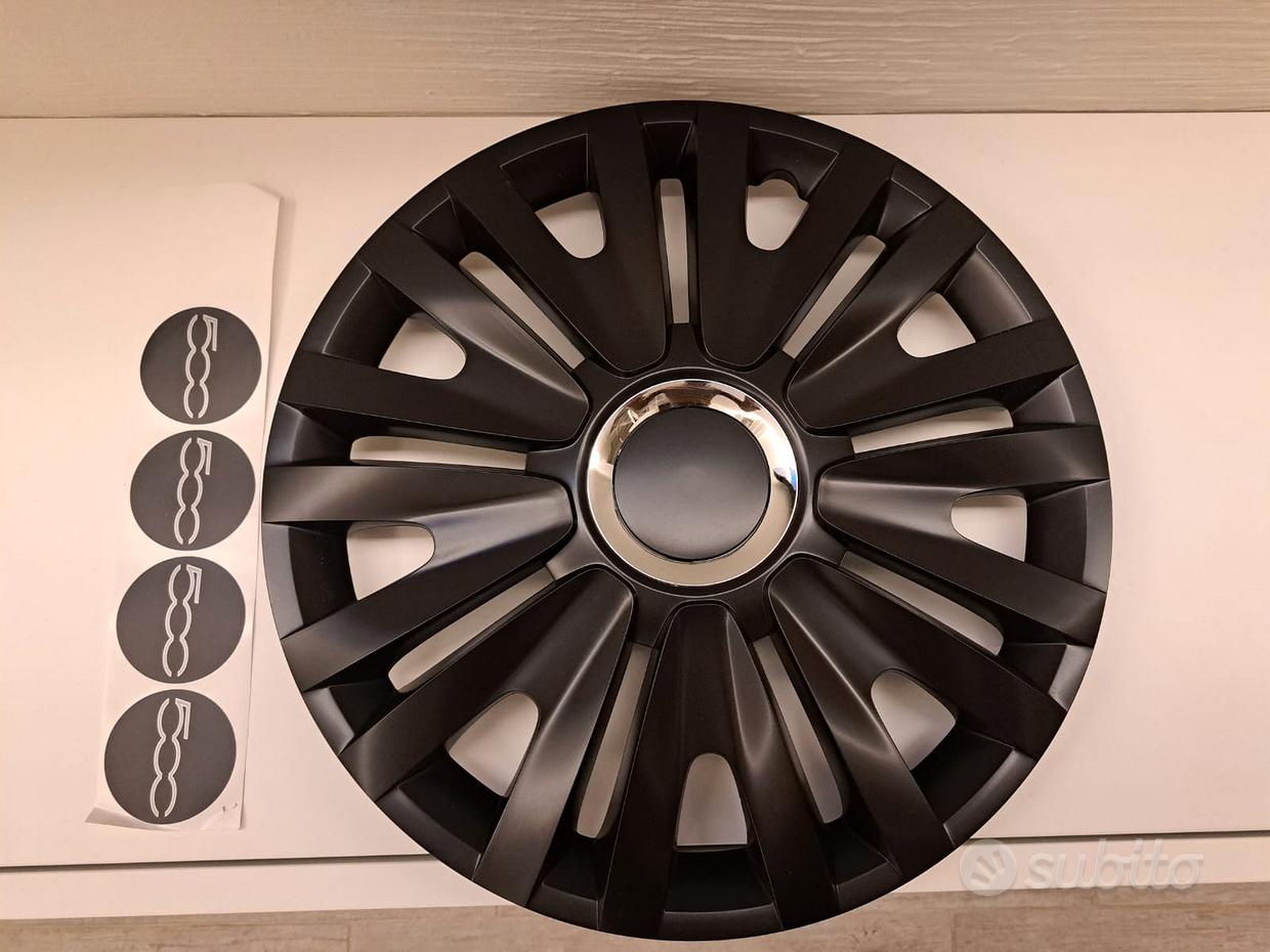Coppe Copriruota Universali Farad - Set Da 4 Per Cerchi Da 15 Pollici, In Materiale PA66+PP, Vernice Metallizzata