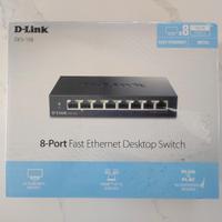 D-Link DES-108 Switch 8 Porte Fast Ethernet, Nero.