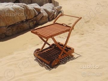 Carrello porta vivande per giardino,barbecue
