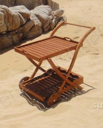 Carrello porta vivande per giardino,barbecue