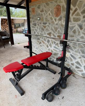 Palestra rack bilanciere e panca