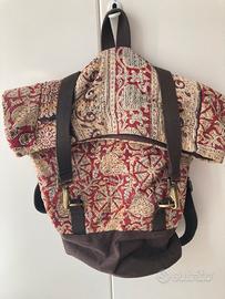Zaino fatto a mano di sari indiani riciclati