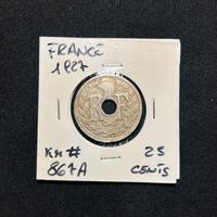 Collectible Coin 25 Centimes 1927 KM# 867a 🇫🇷