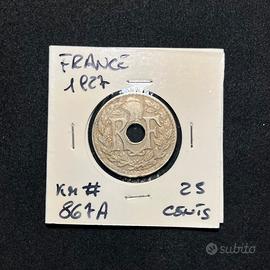 Collectible Coin 25 Centimes 1927 KM# 867a 🇫🇷