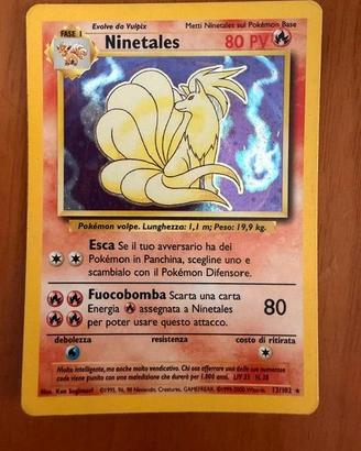 Ninetales carta pokemon HOLO 12/102