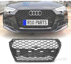 GRIGLIA PER AUDI A4 B9 15-19 LOOK RS4 NERO LUCIDO