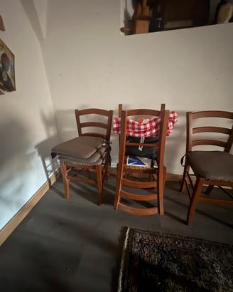 Set 4 Sedie da Interno con Cuscino