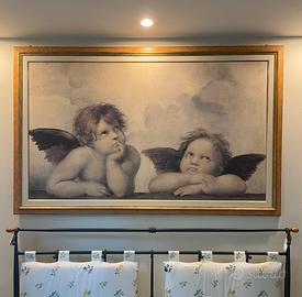 Quadro grande angioletti con cornice dorata
