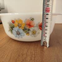 Insalatiera bianca a fiori ceramica 22cm