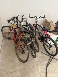 4 biciclette con marce manuali