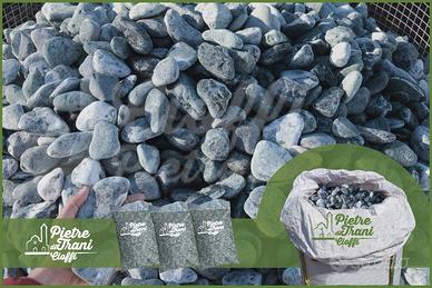 Ciottoli Verde Alpi mm. 7-15/60-100 (900 kg.)