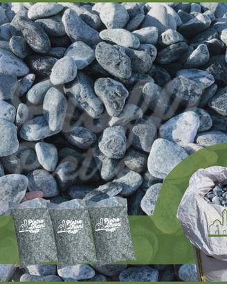Ciottoli Verde Alpi mm. 7-15/60-100 (900 kg.)