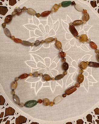 collana vintage in pietre dure naturali 