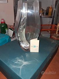 Vaso cristallo e argento