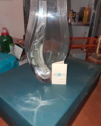 Vaso cristallo e argento