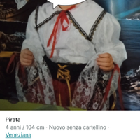 Vestito carnevale pirata