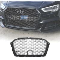 GRIGLIA PER AUDI A3 8V 16-19 PDC LOOK RS3 NERO LUC