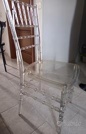 Sedia in plastica trasparente 