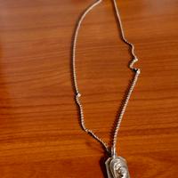 Collana con Ciondolo Madonna con Bambino in Argent